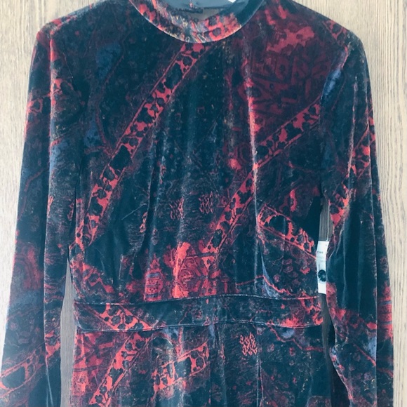 NWT Free People Onyx Velvet Open Back Romper 6 - Picture 7 of 10